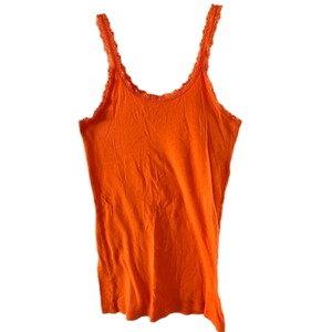 Arizona 100% Cotton & lace tank top size M